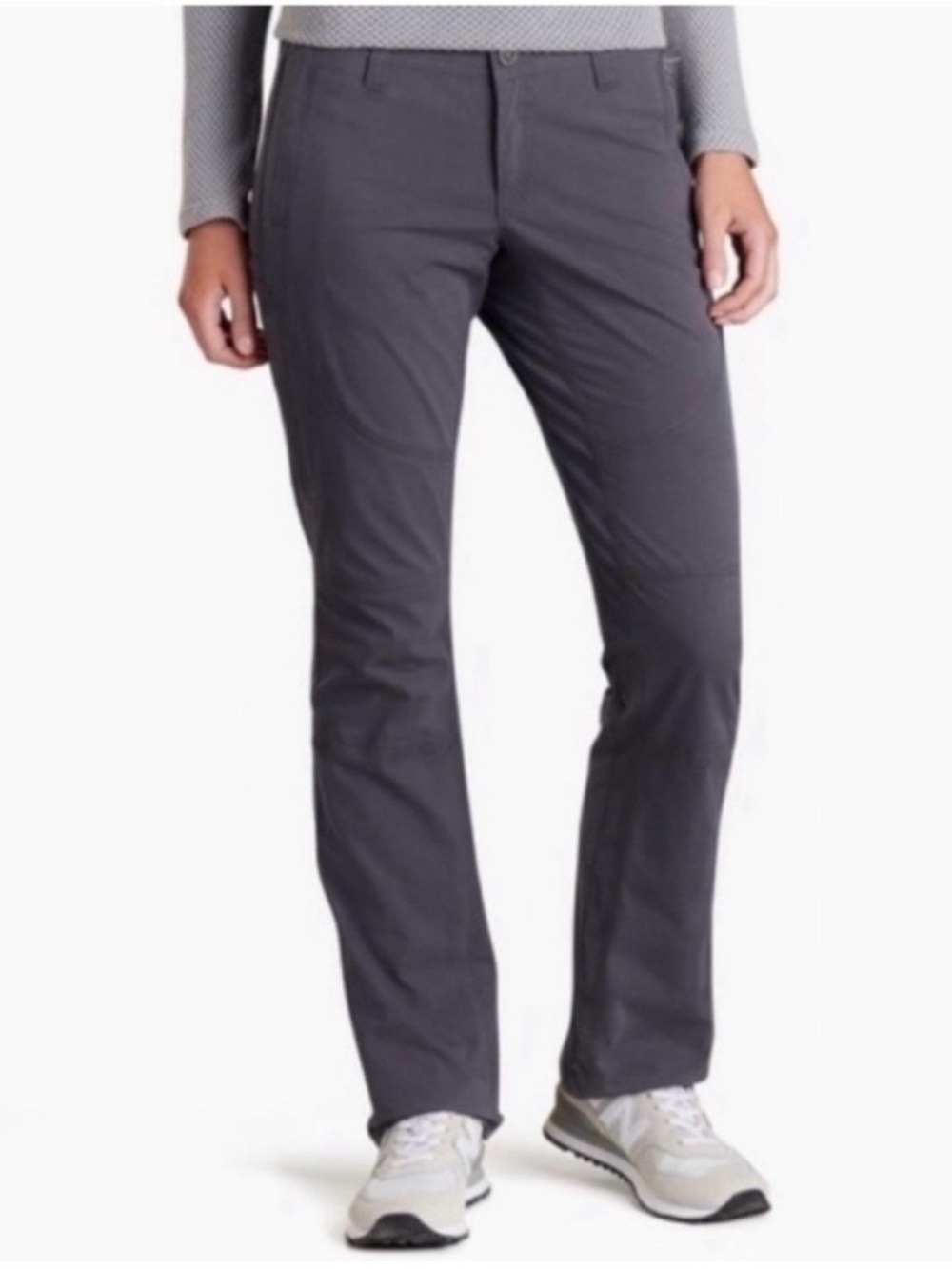 Kuhl Spire Roll-Up, zip pockets hiking Pants - grey blue, women’s size 10